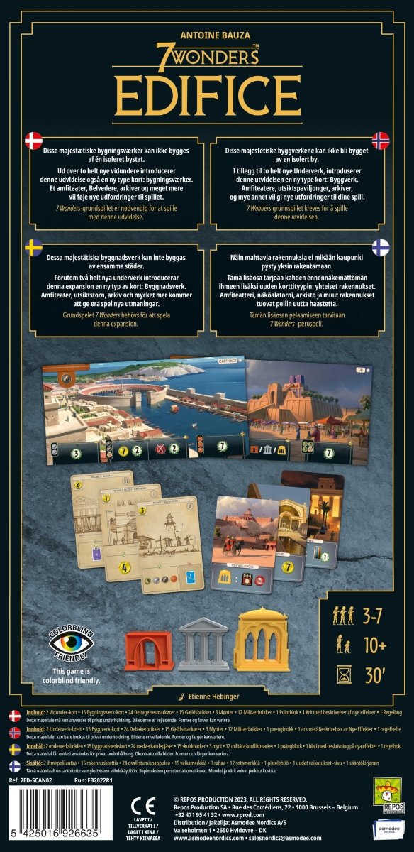 7 Wonders - Edifice V2 - Dansk - Nordisk Spil