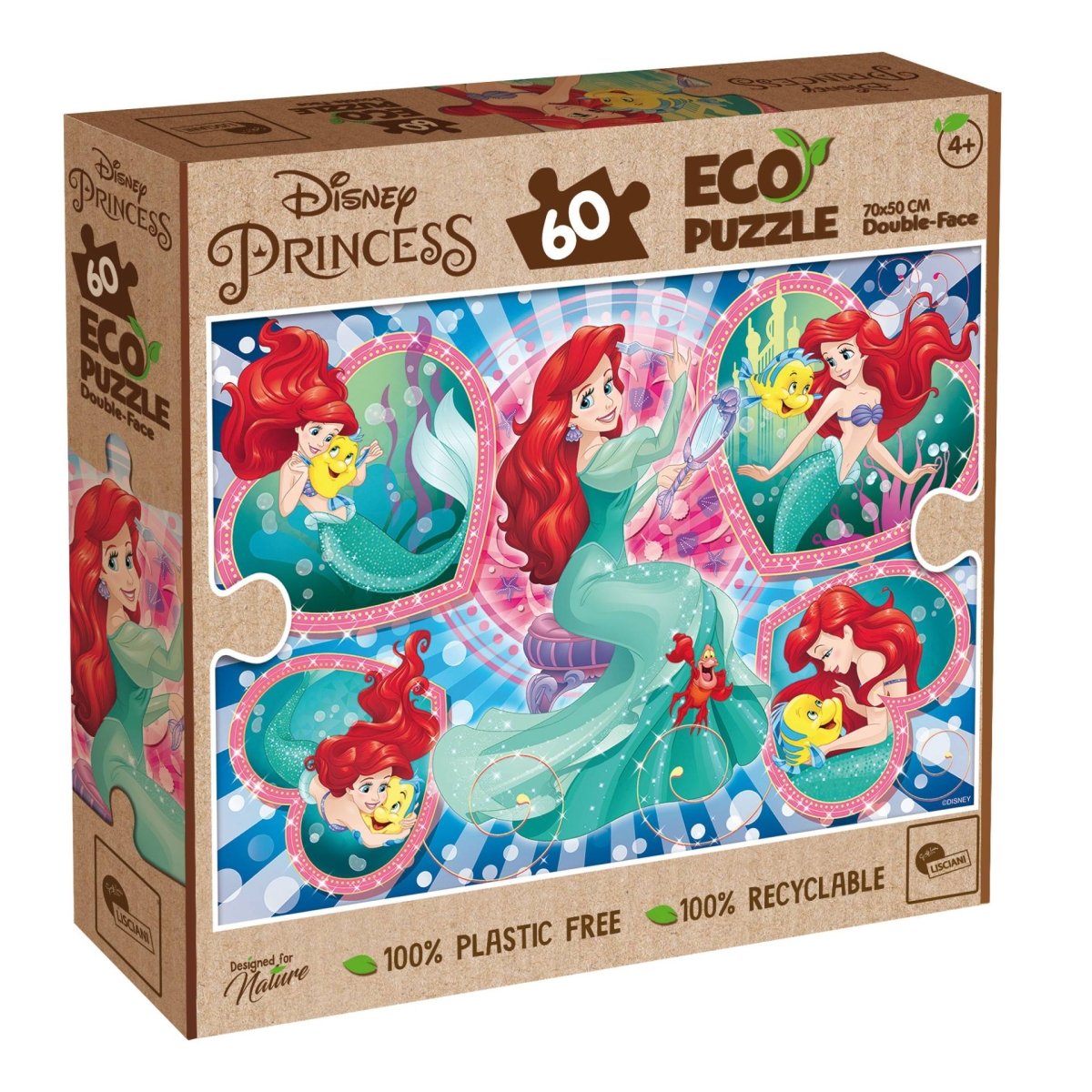 Disney Princess Ariel ECO Puzzle - 60 Brikker - Nordisk Spil
