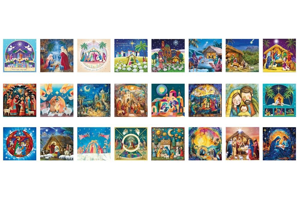 Julekalender - Et barn er født i Bethlehem (24 x 50 brikker) - Nordisk Spil