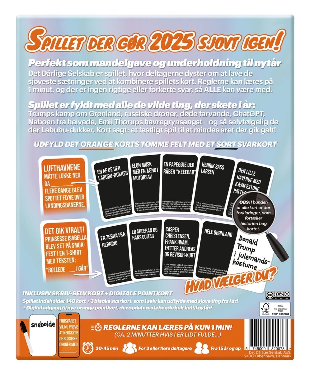 Det Dårlige Selskab: Året Der Gik Galt 2025 - Nordisk Spil