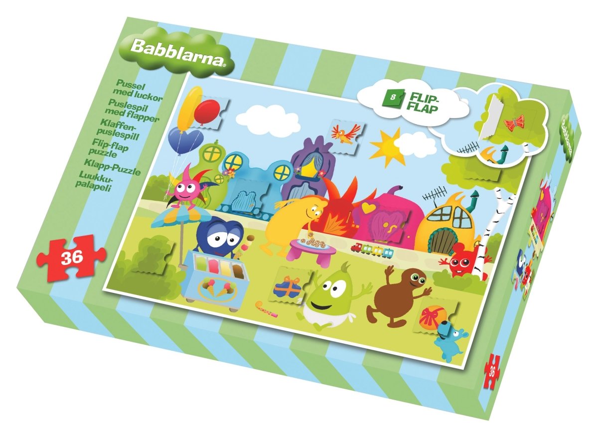 Babblarna Flip - Flap - pusle - 36 brikker - Nordisk Spil