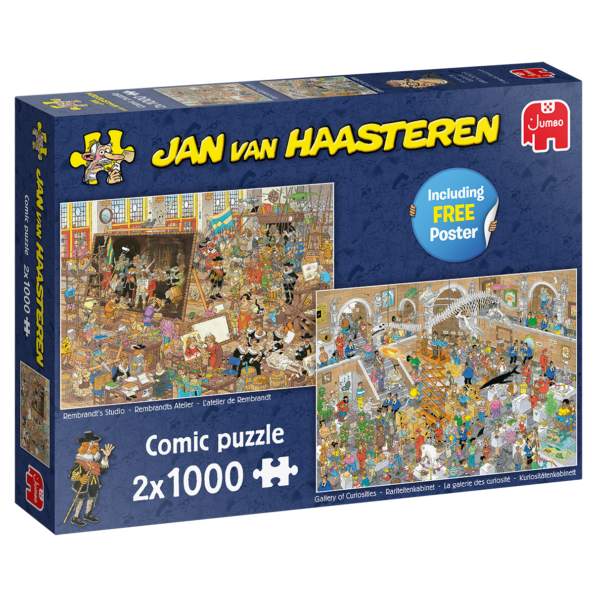 Jan van Haasteren - Besøg på Museet - 2x1000 brikker