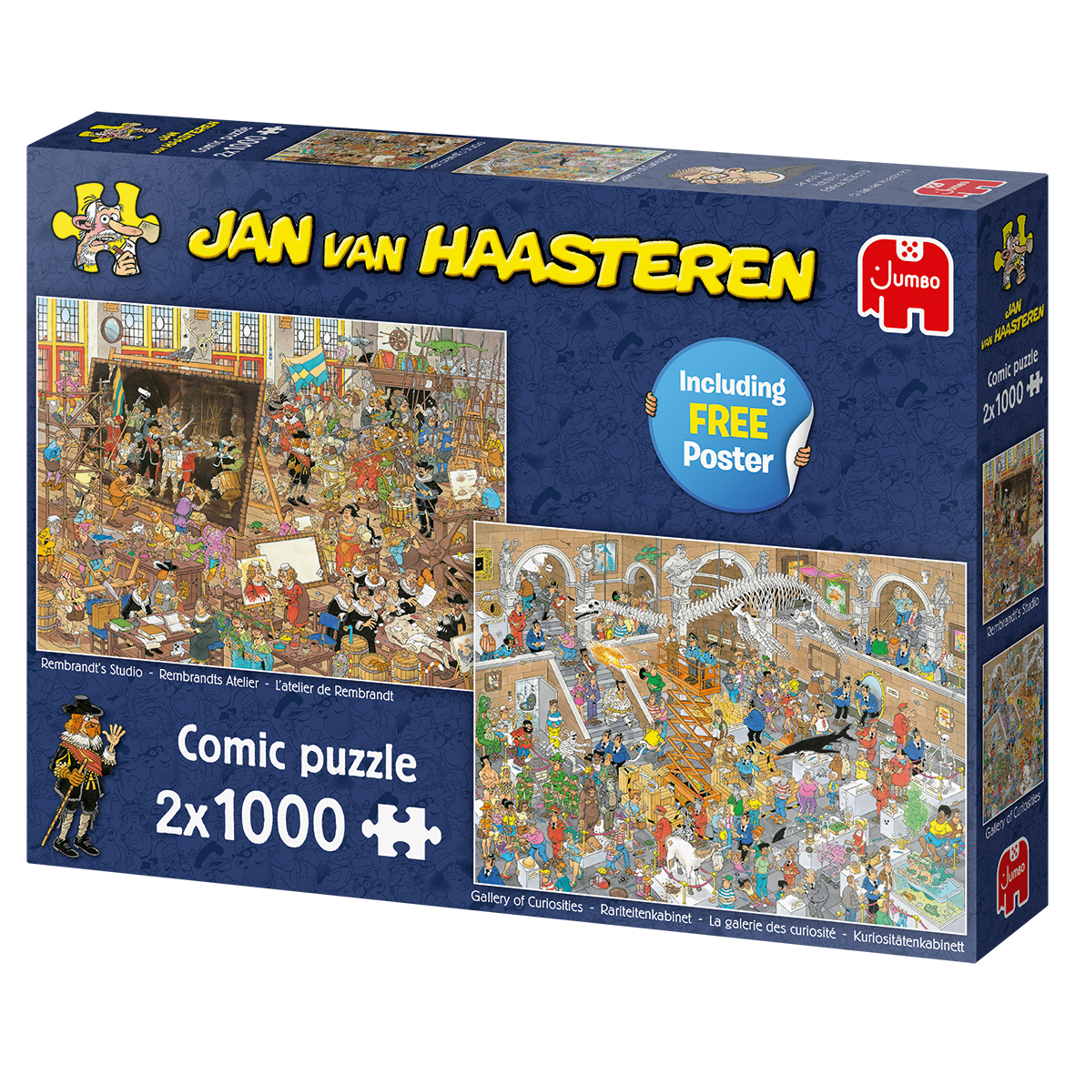 Jan van Haasteren - Besøg på Museet - 2x1000 brikker