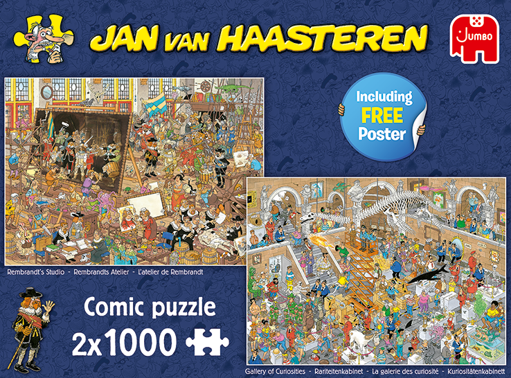 Jan van Haasteren - Besøg på Museet - 2x1000 brikker