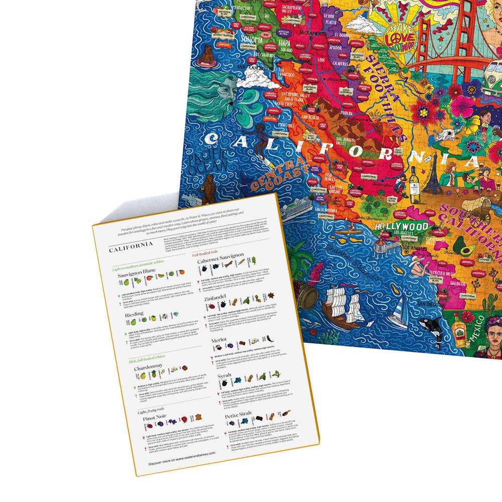 Vin: Californien - 1000 brikker - Nordisk Spil