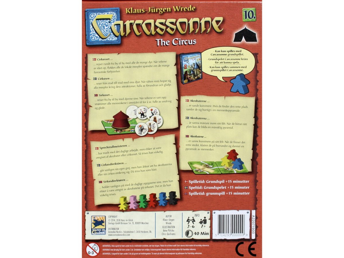 Carcassonne udvidelse 10: The Cirkus - Nordisk Spil
