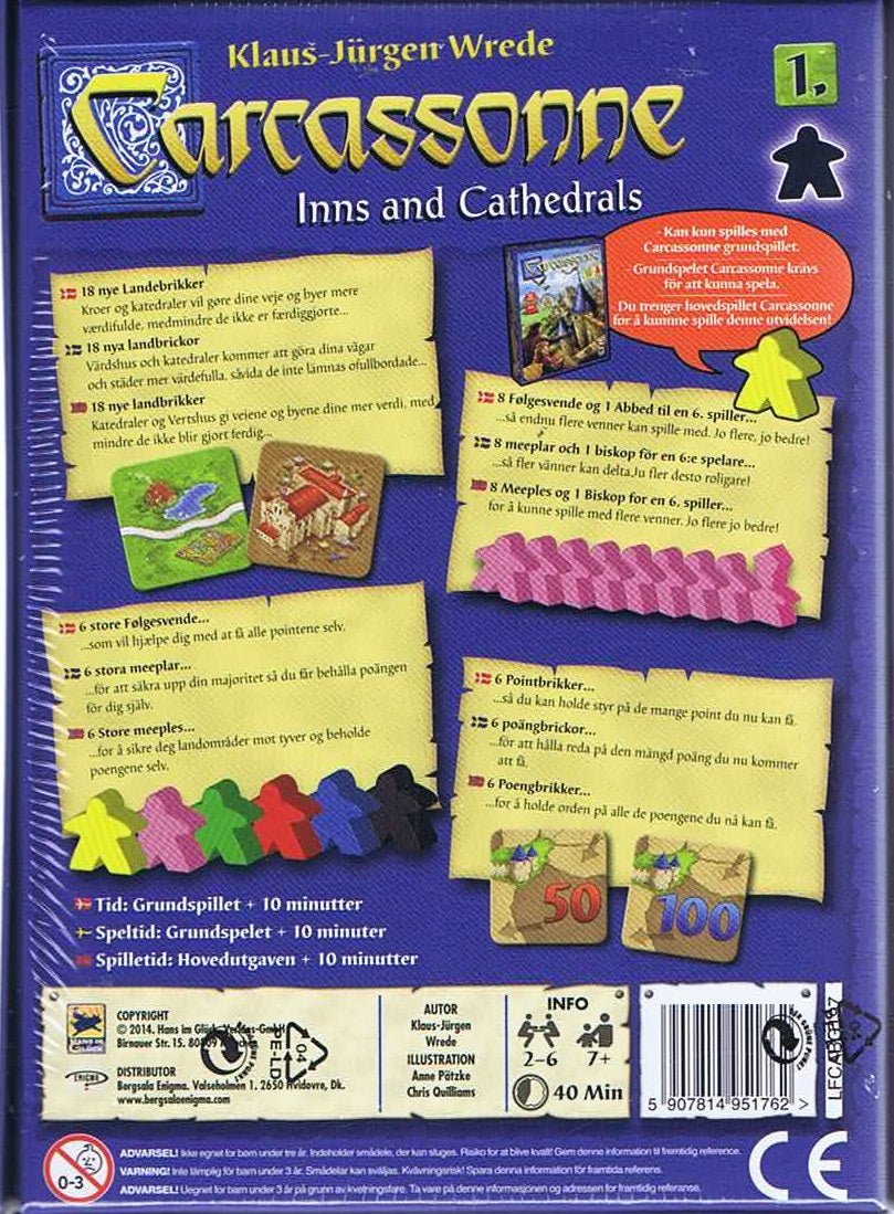 Carcassonne - Inns and Cathedrals - Nordisk Spil