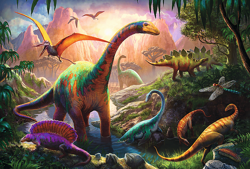 Dinosaurs Land - 100 brikker - Nordisk Spil
