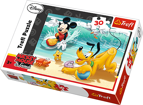 Disney - Mickey and Pluto at the beach, 30 brikker - Nordisk Spil