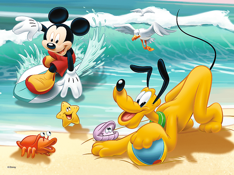 Disney - Mickey and Pluto at the beach, 30 brikker - Nordisk Spil