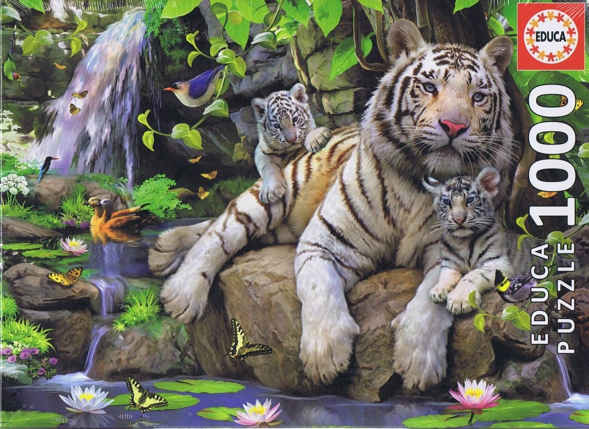 White Tigers of Bengal - 1000 brikker - Nordisk Spil