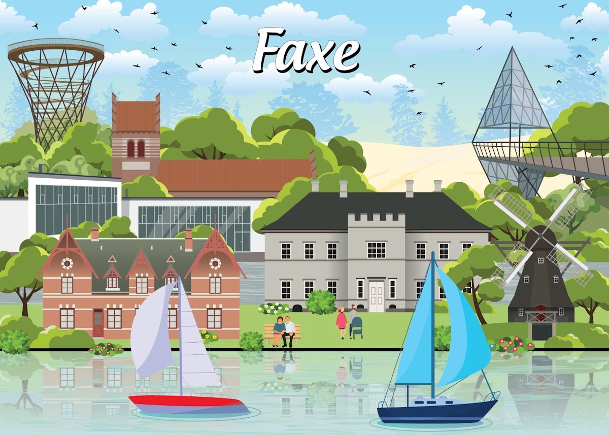Danske byer: Faxe, 1000 brikker - Nordisk Spil
