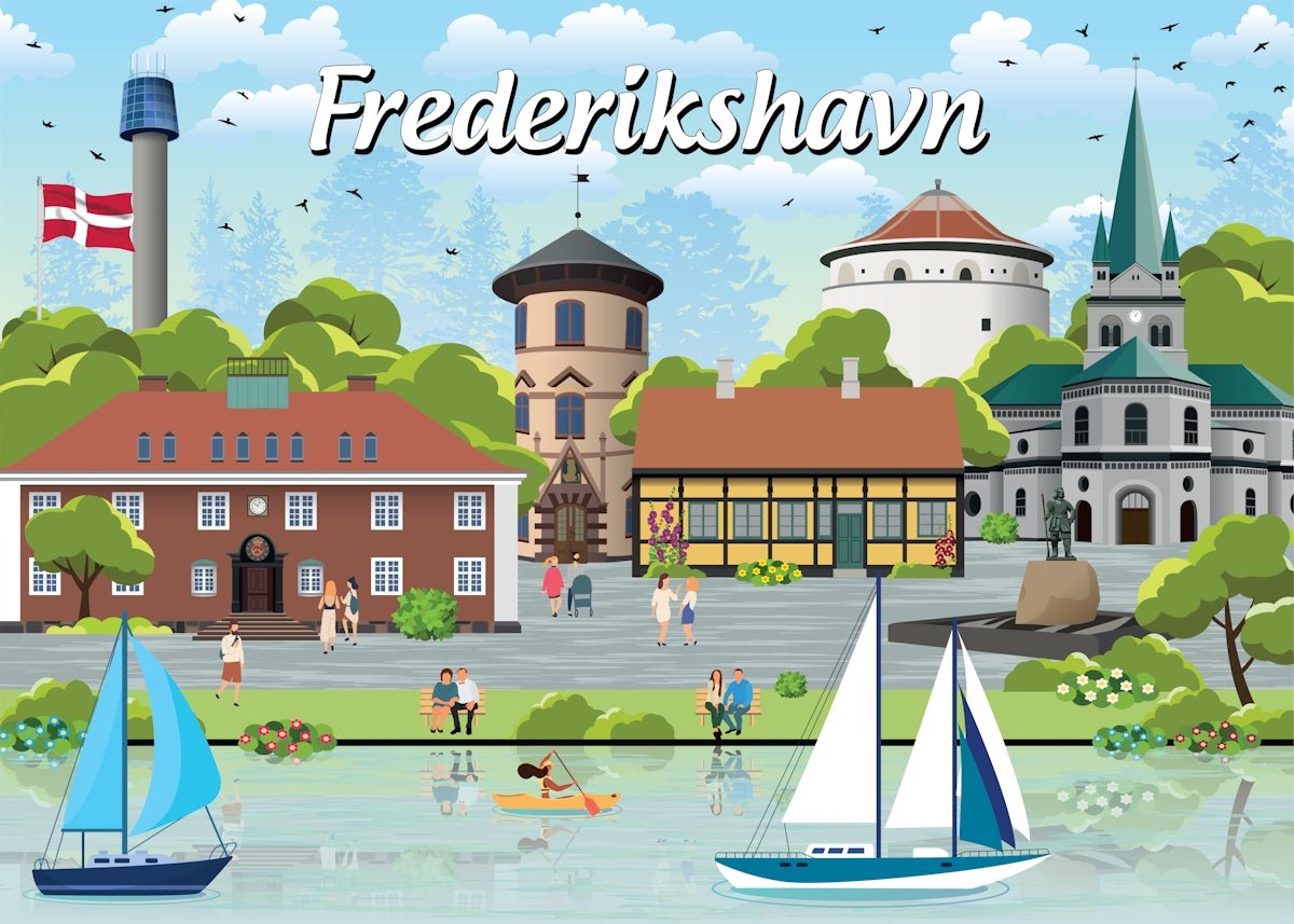 Danske byer: Frederikshavn, 1000 brikker - Nordisk Spil
