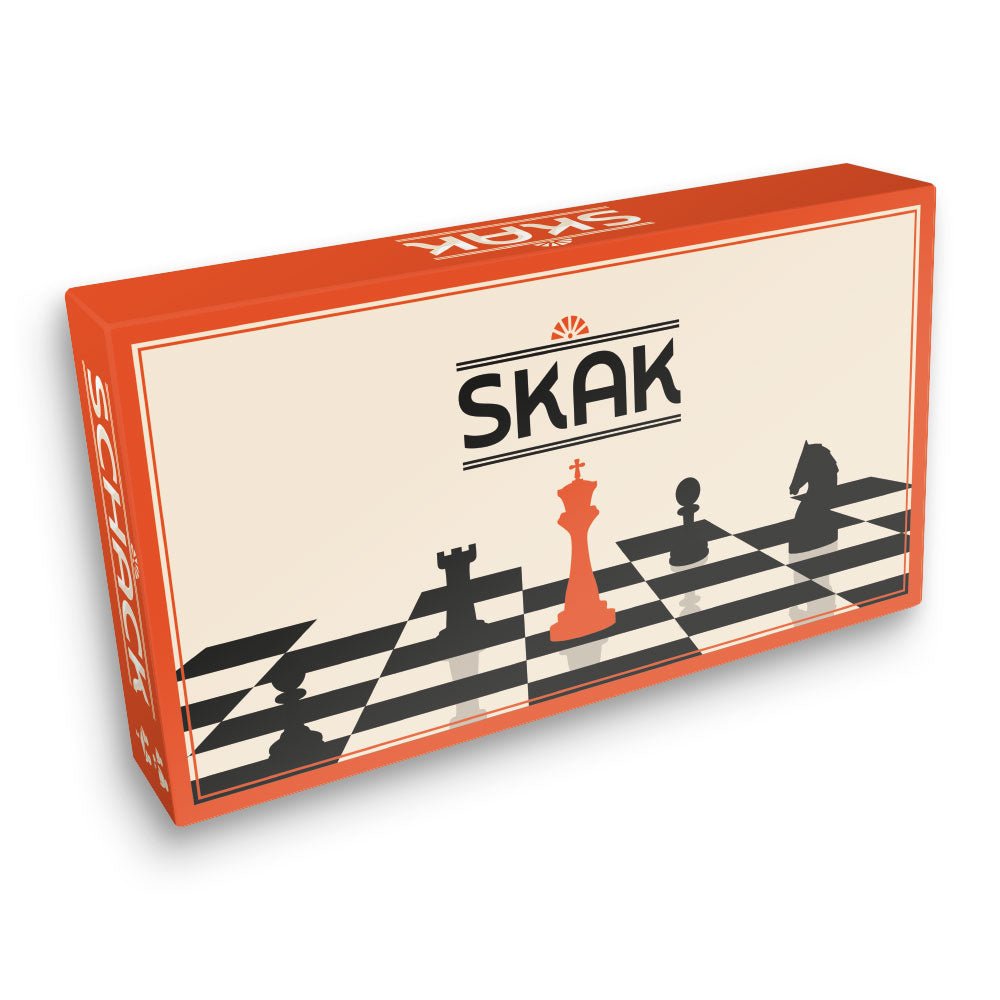 Skak i træ - 30 x 30 cm - Nordisk Spil