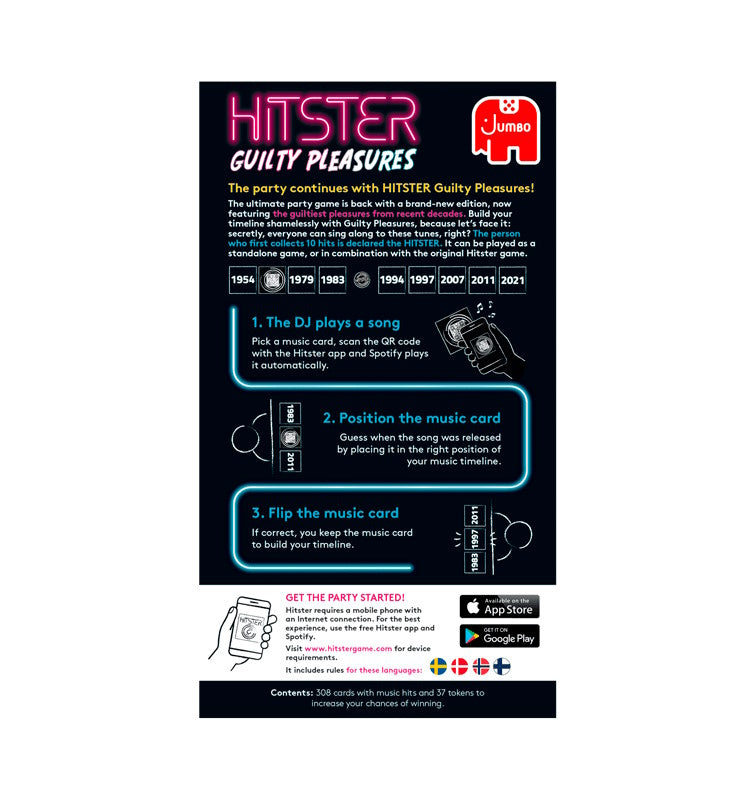 Hitster: Guilty Pleasures - Dansk