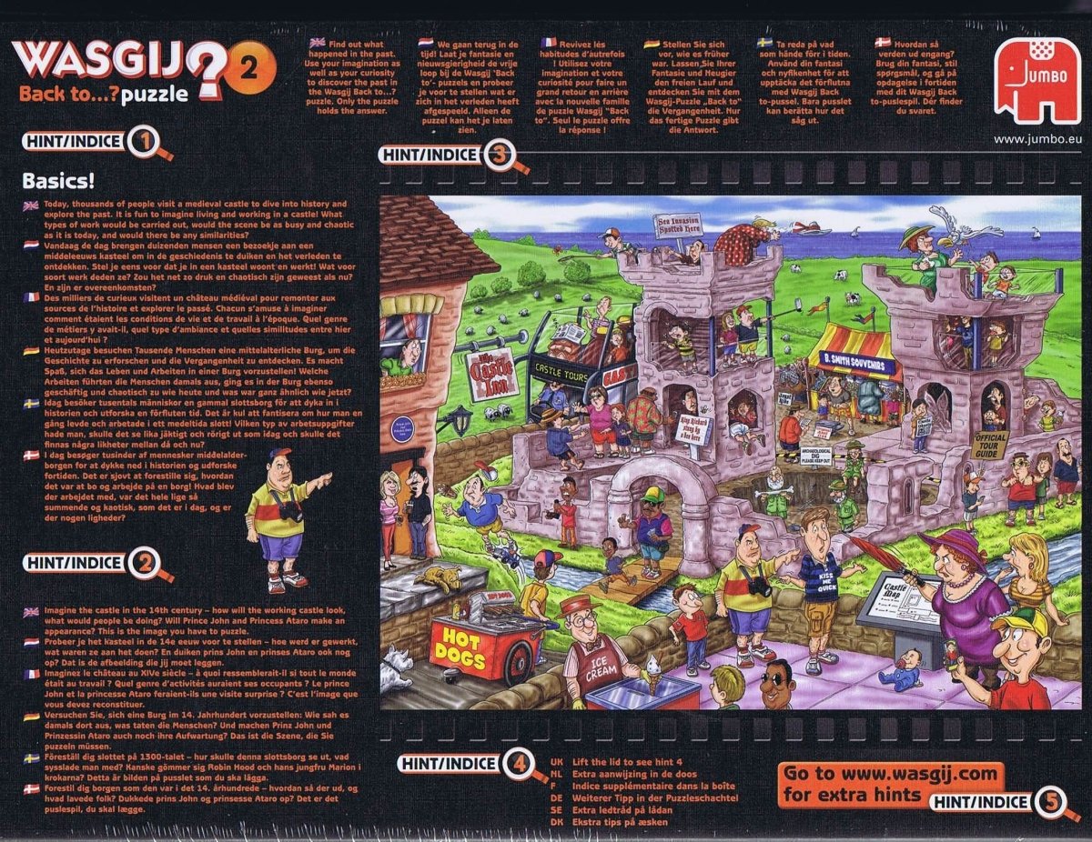 Wasgij? Back to...? 2 Back to 14th Century Castle - 1000 brikker - Nordisk Spil