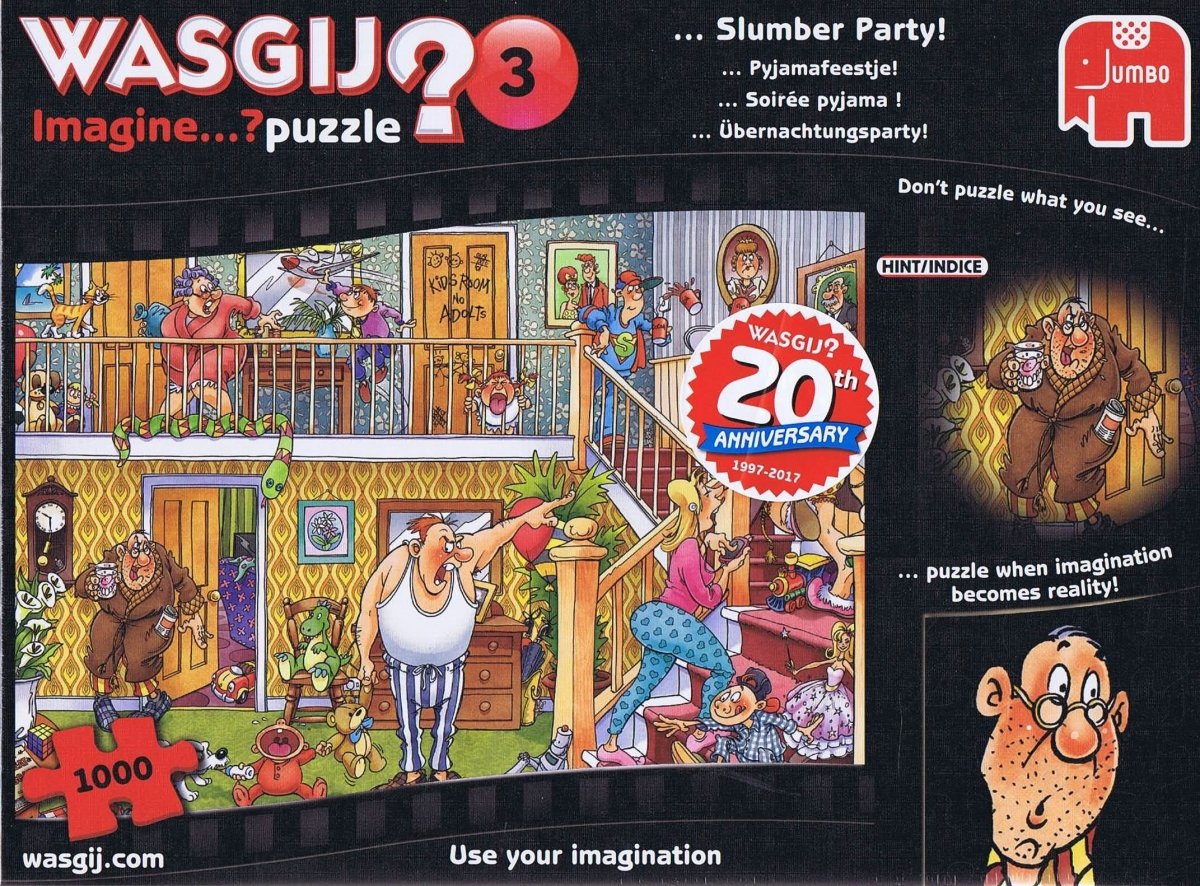 Imagine Wasgij? 3, Slumber Party - 1000 brikker - Nordisk Spil