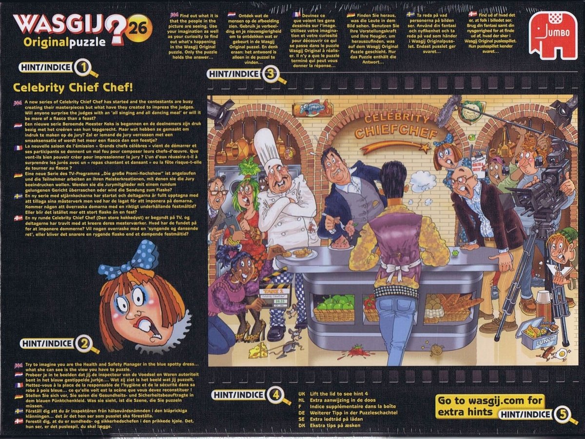 Wasgij? Original 26, Celebrity Chief Chef - 1000 brikker - Nordisk Spil