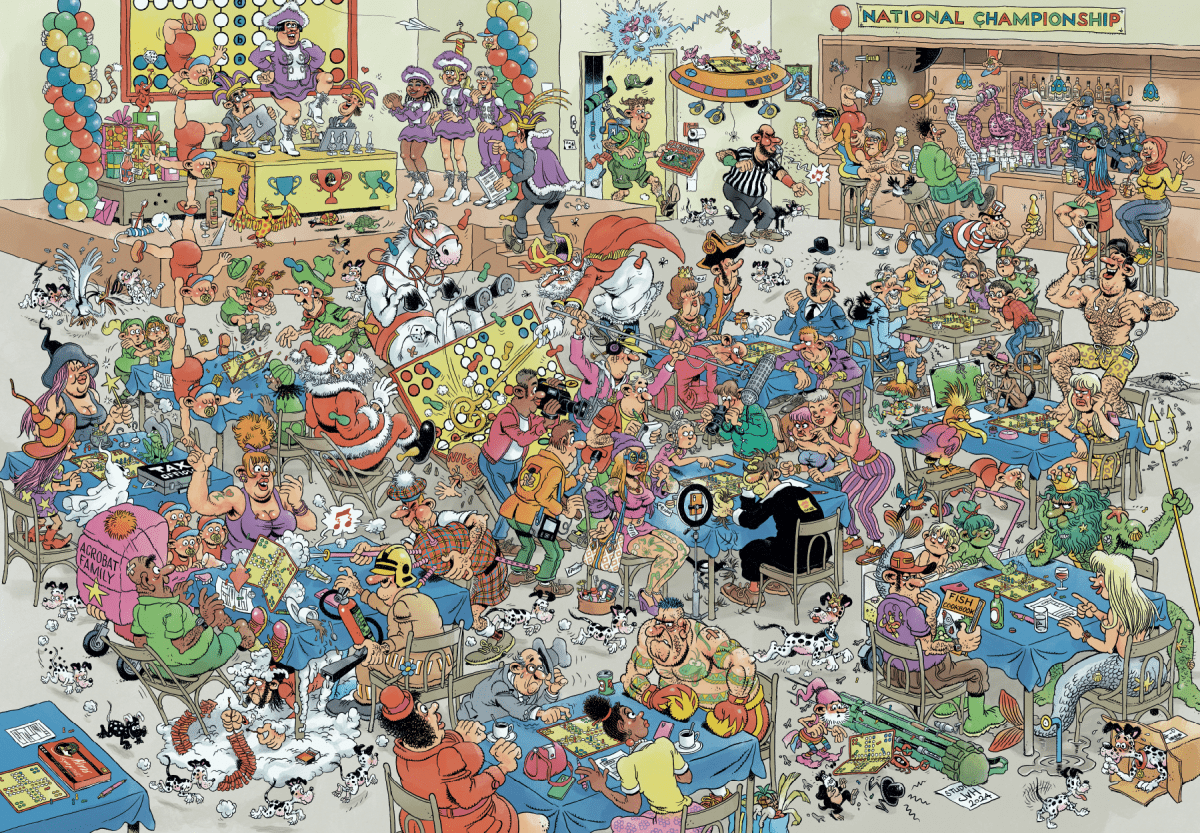 Jan van Haasteren: Ludo dysten - 2000 brikker - Nordisk Spil