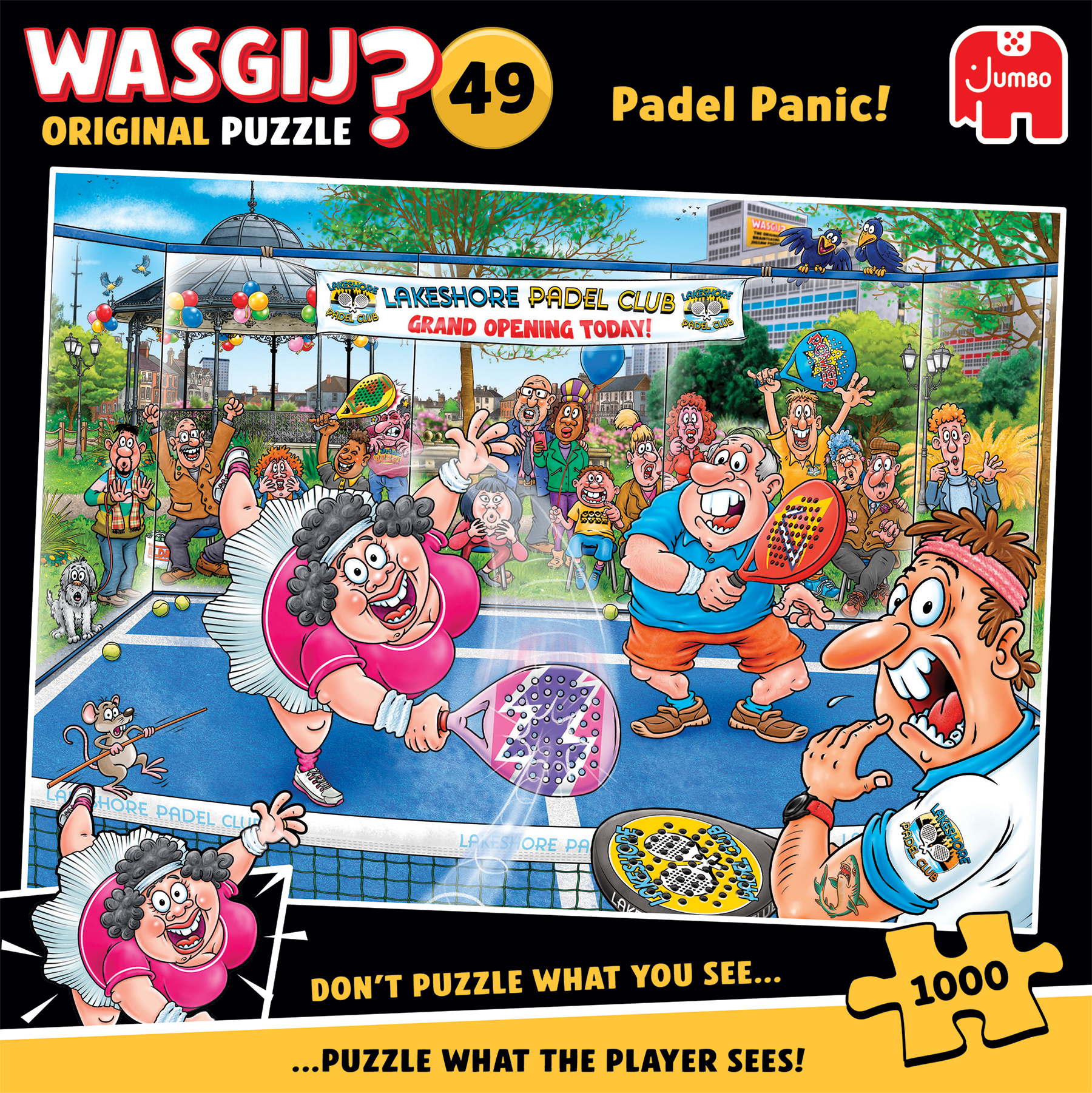 Wasgij: Original 49 - Kaos på padelbanen - 1000 brikker