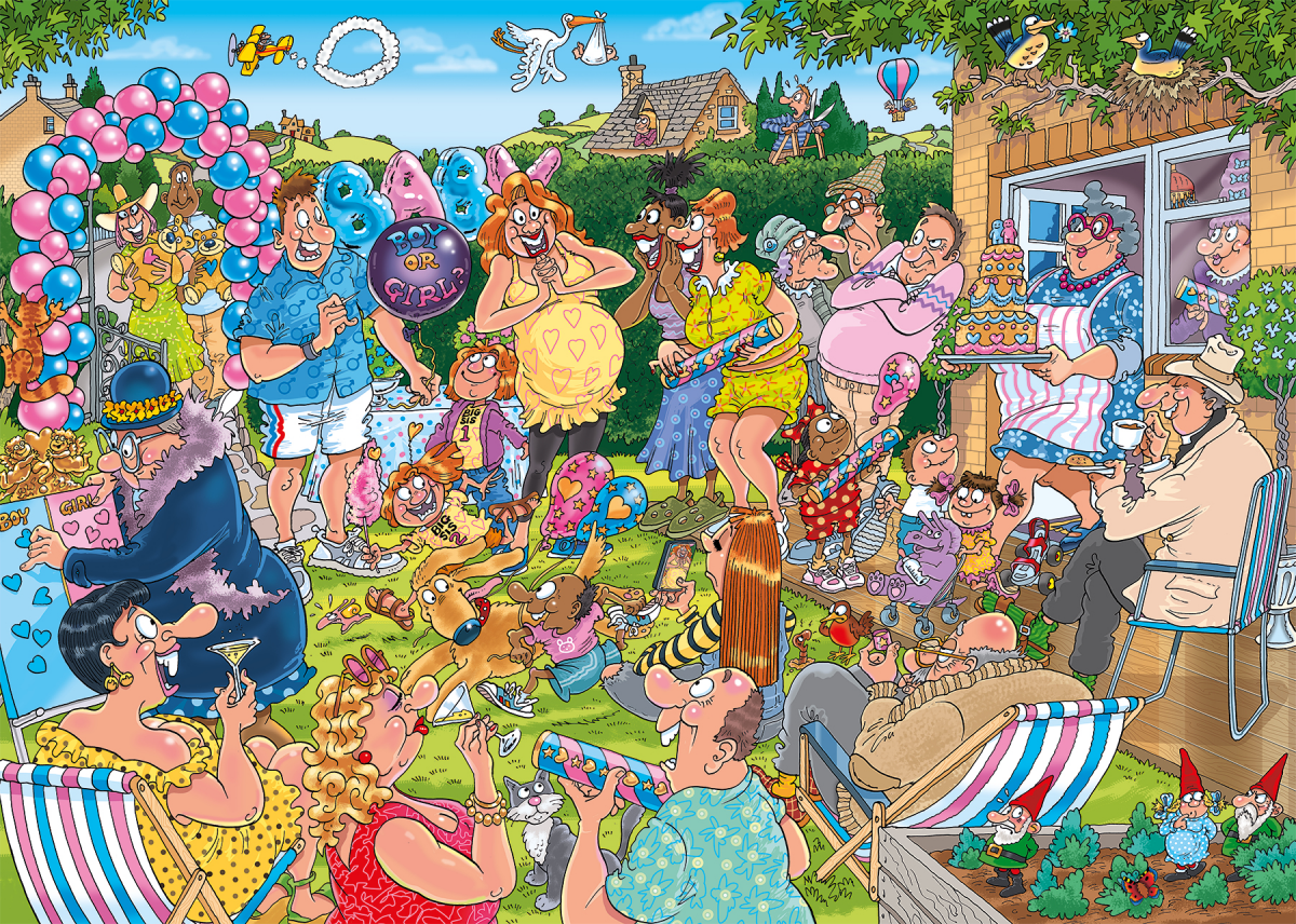 Wasgij: Mystery 31 - Gender Reveal! (1000) Release 6 Juni - Nordisk Spil