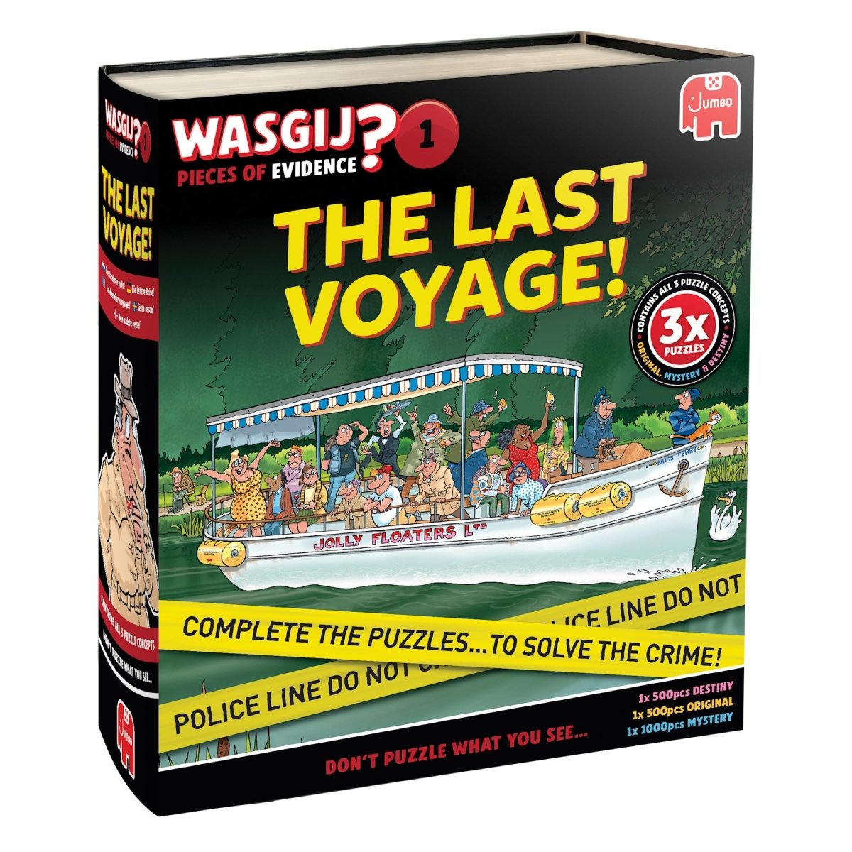 Wasgij: Pieces Of Evidence - Den sidste rejse - 2x500 1x1000 brikker - Nordisk Spil