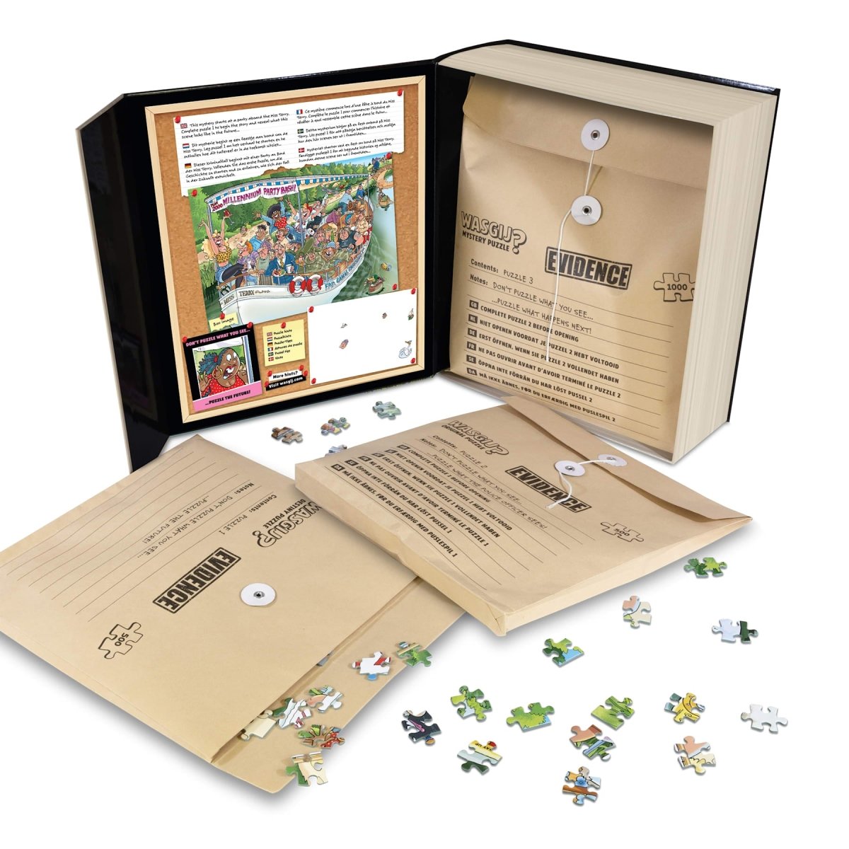Wasgij: Pieces Of Evidence - Den sidste rejse - 2x500 1x1000 brikker - Nordisk Spil
