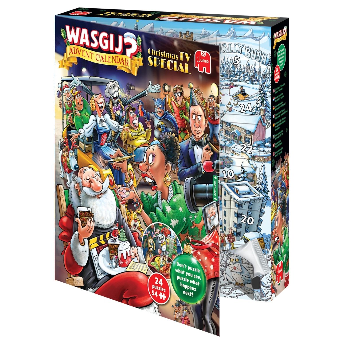 Wasgij: Julekalender 2026 (24 x 54 brikker) - TV-Special - Nordisk Spil