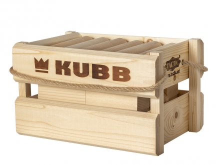 Kubb i trækasse