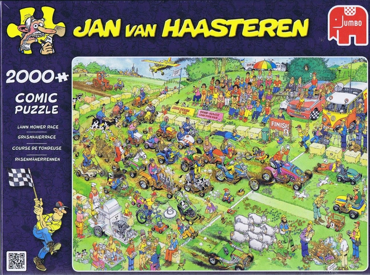 Jan van Haasteren - Lawn Mower Race - 2000 brikker - Nordisk Spil
