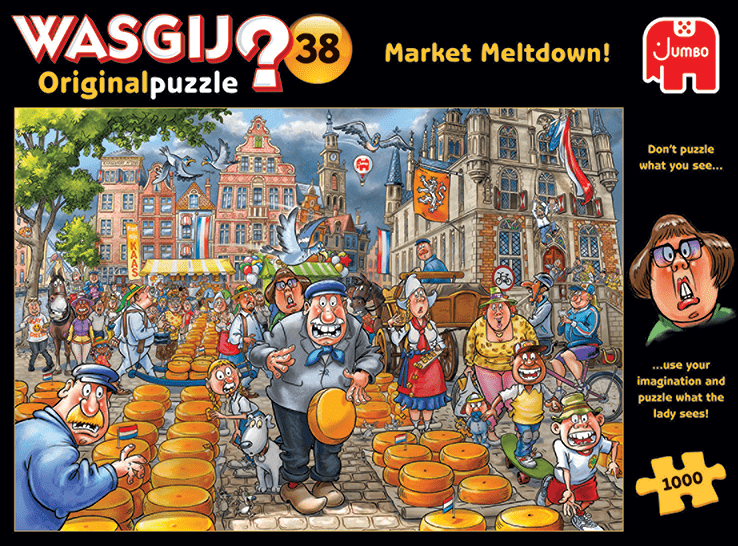 Wasgij Original 38 - Markedspladsen - 1000 brikker - Nordisk Spil