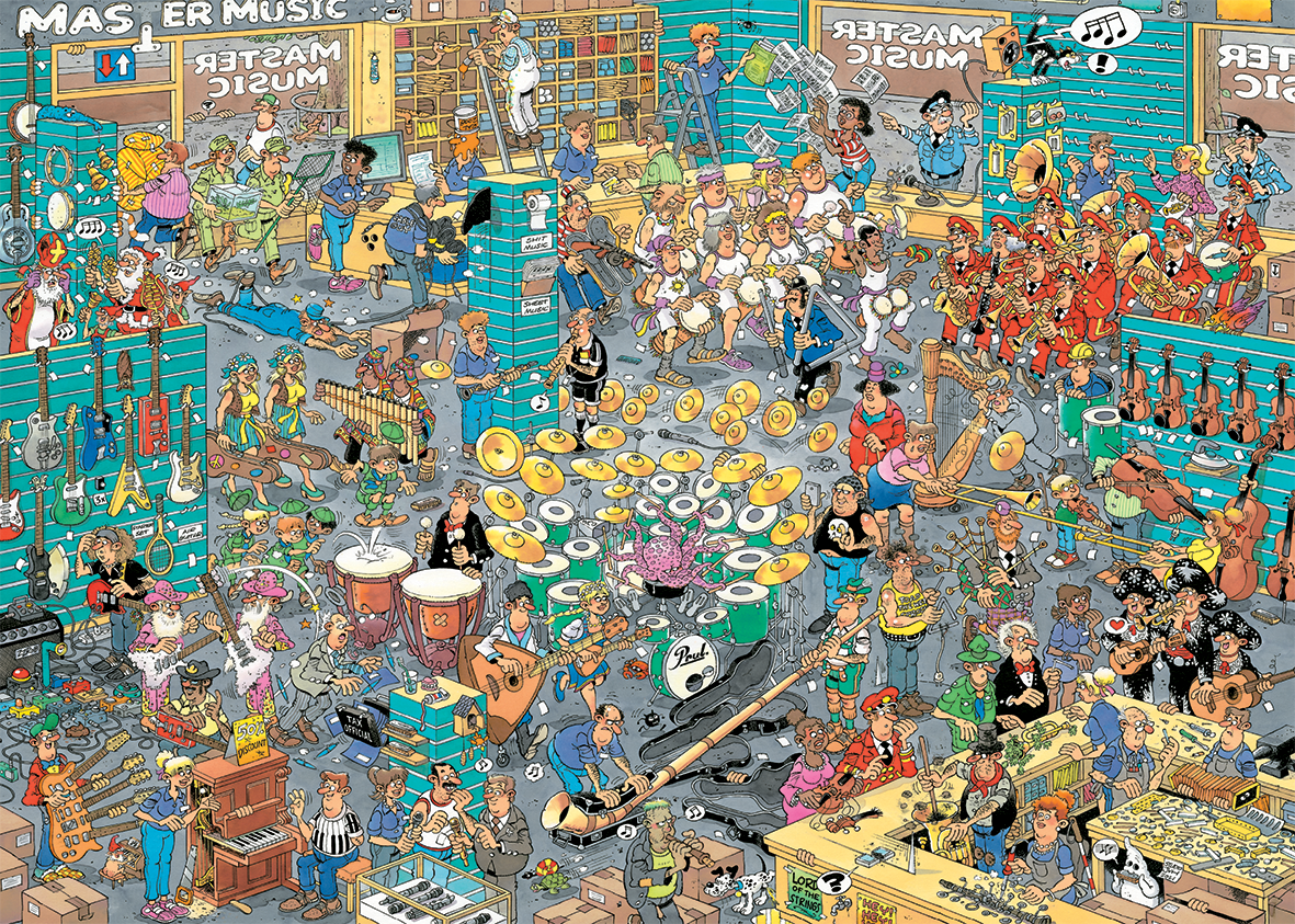 Jan Van Haasteren - Musikbutikken og Feriestemning - 2x1000 brikker