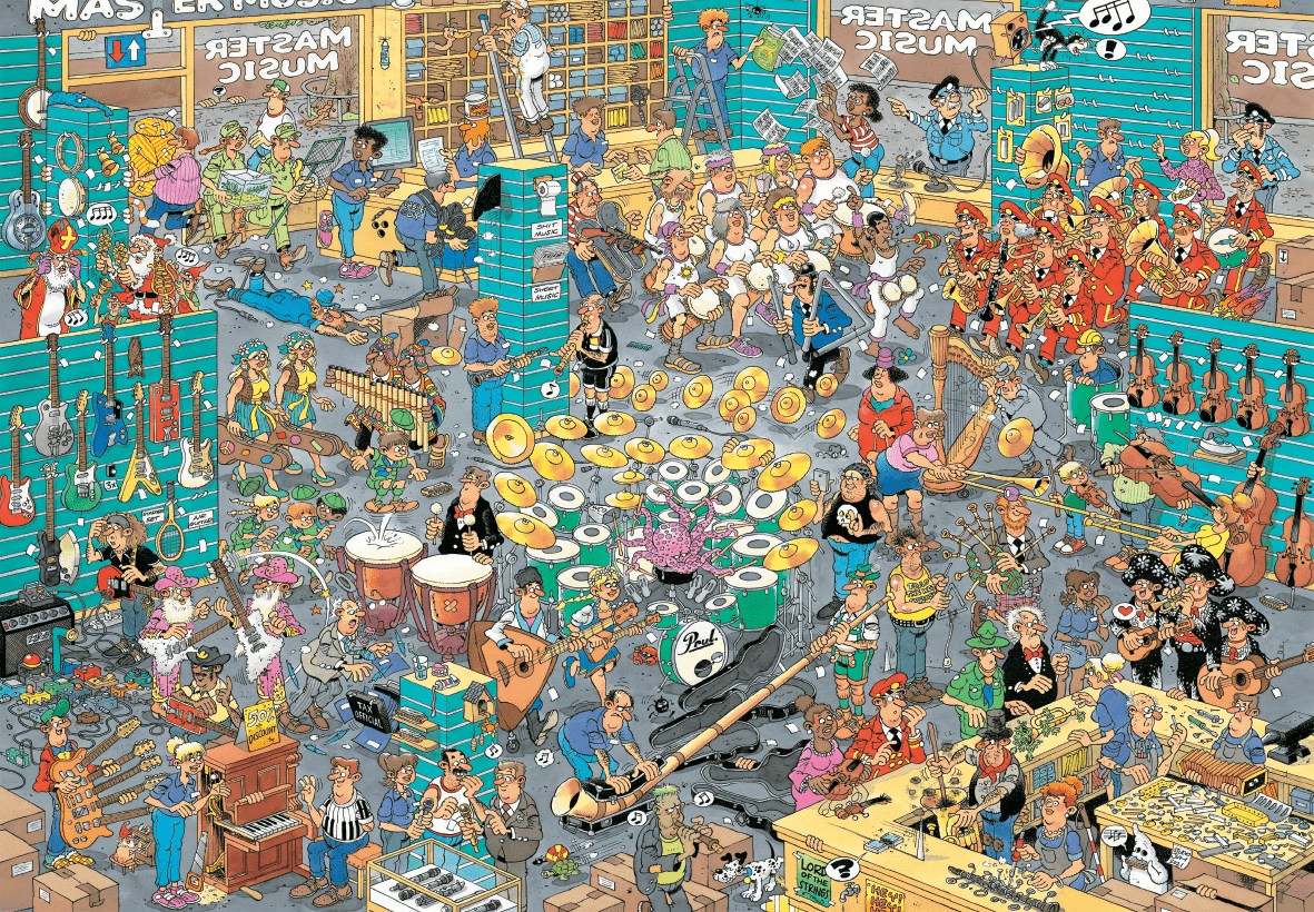 Jan Van Haasteren - Musikbutikken - 5000 brikker - Nordisk Spil