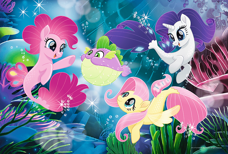 My Little Pony - Undervands Ponyer - 60 brikker - Nordisk Spil