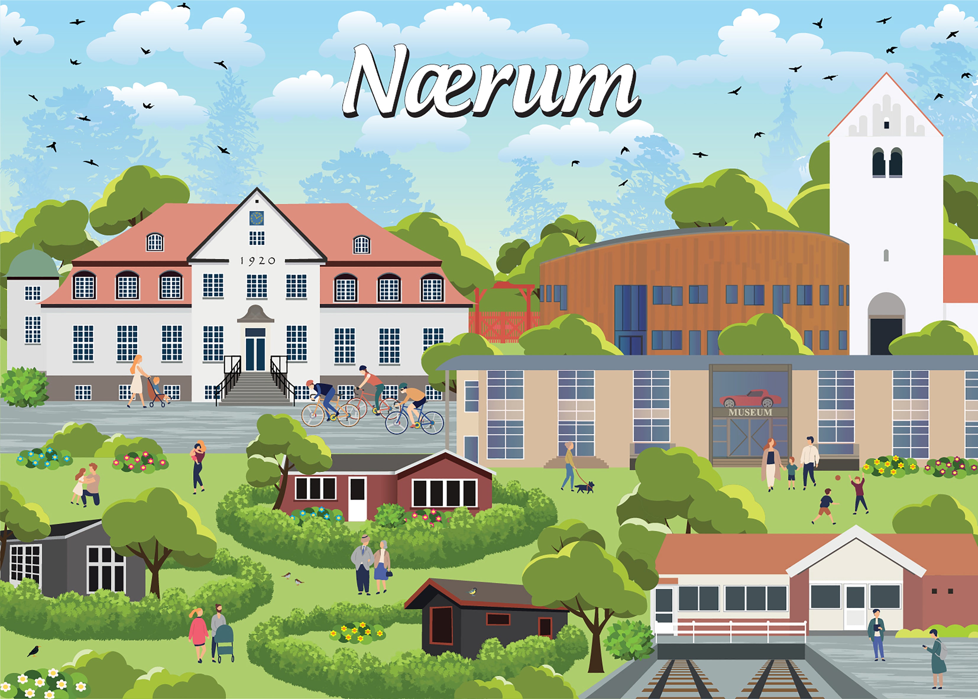 Danske byer: Nærum, 1000 brikker