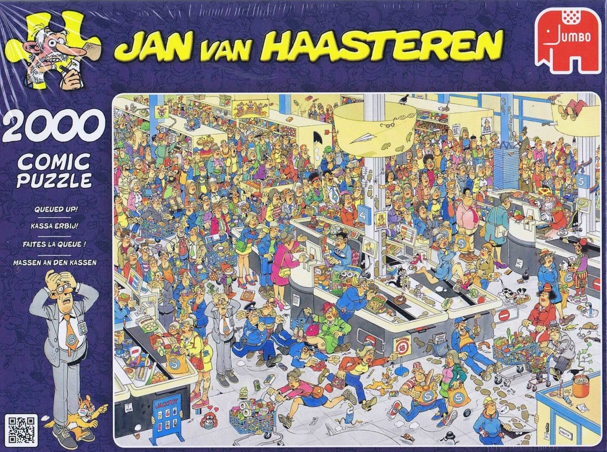 Jan van Haasteren: Queued up - 2000 brikker - Nordisk Spil