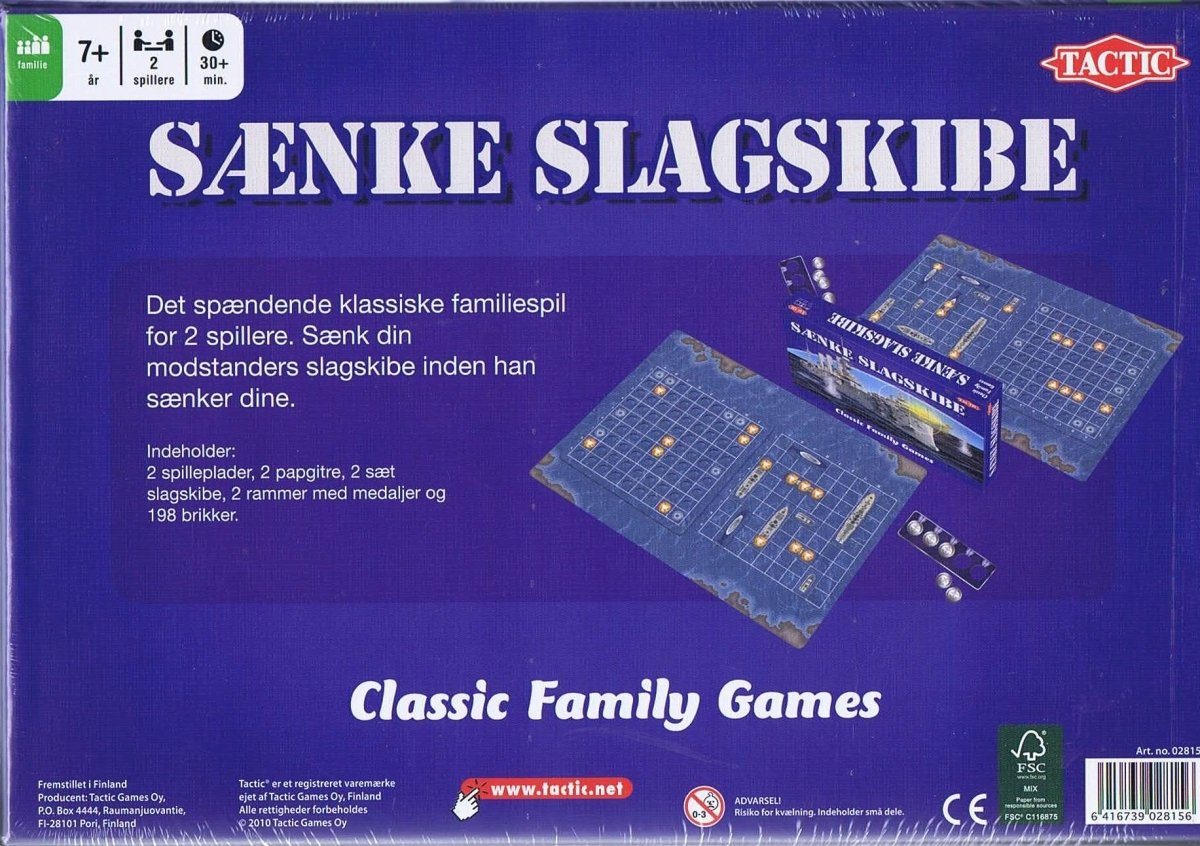 Sænke Slagskibe - Nordisk Spil