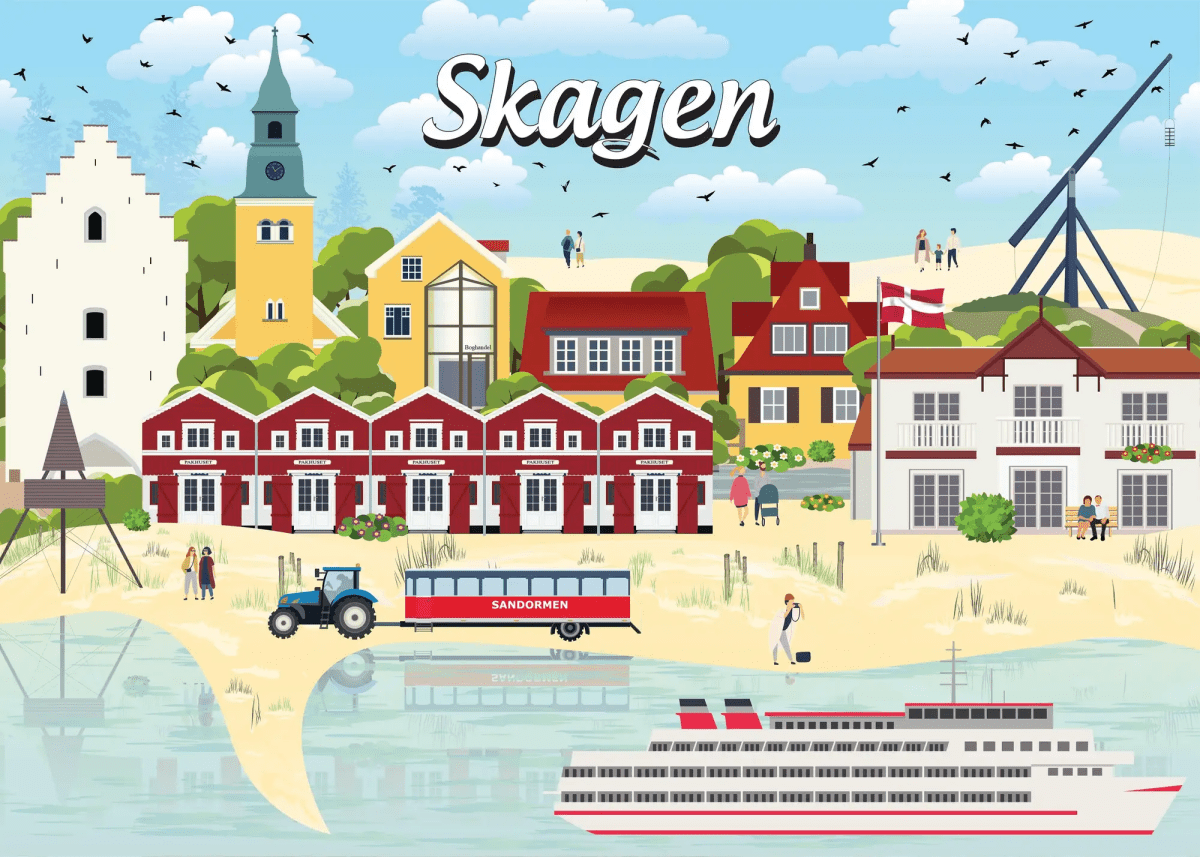 Danske byer: Skagen, 1000 brikker - Nordisk Spil