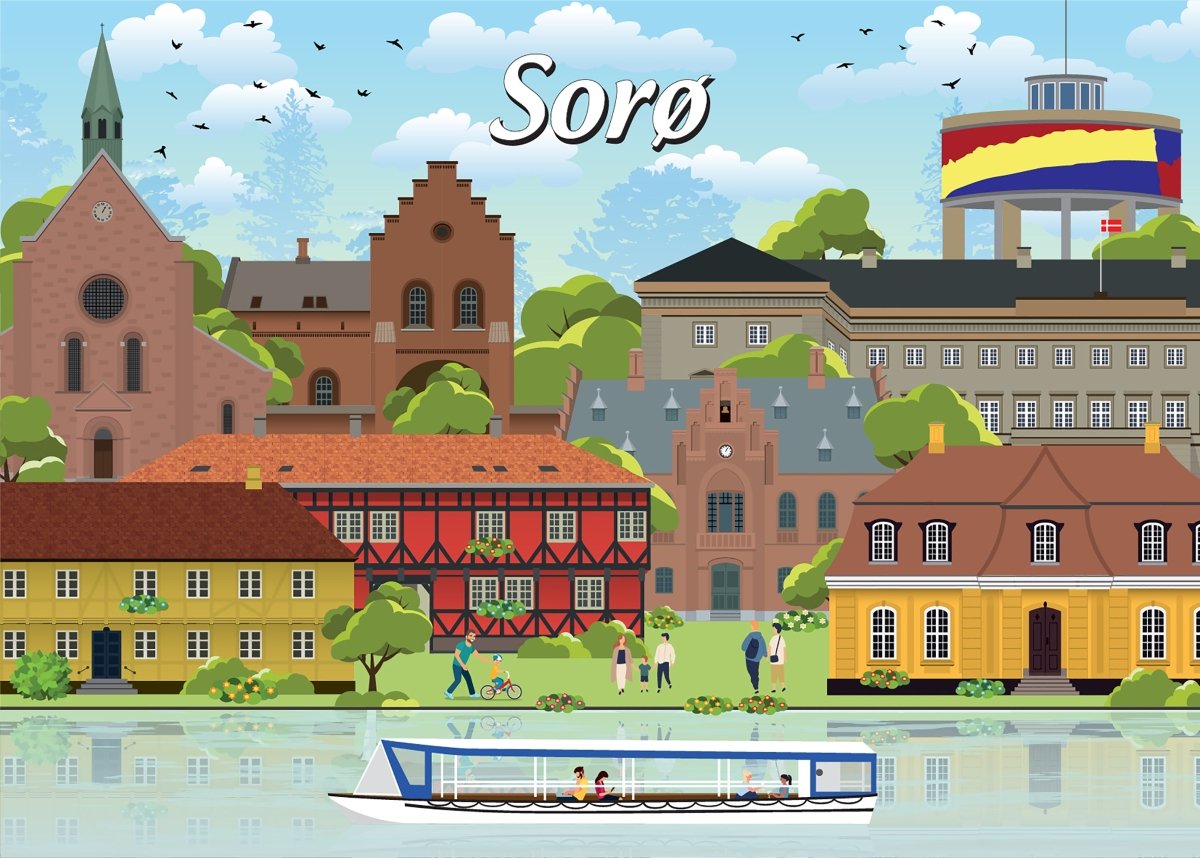 Danske byer: Sorø, 1000 brikker - Nordisk Spil