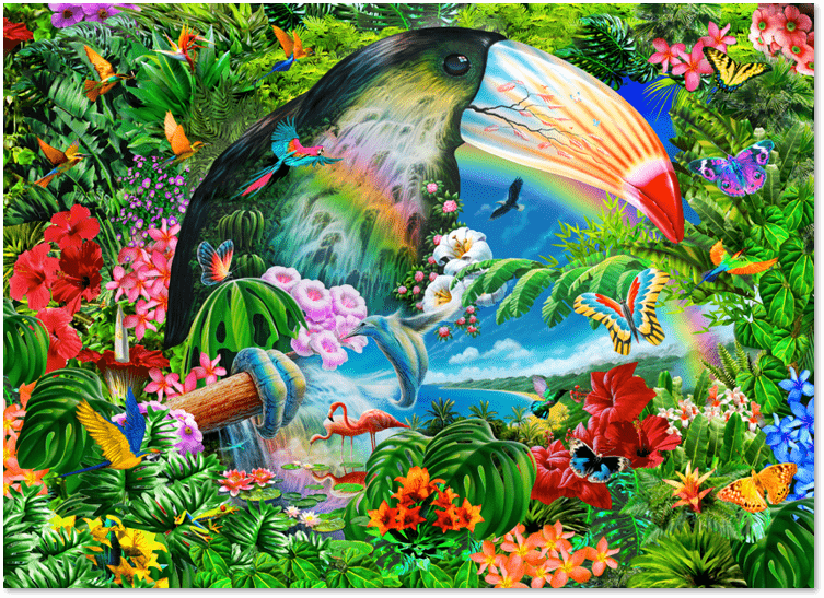 Tropical Animals - 1040 brikker - Nordisk Spil