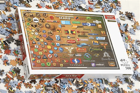 Terraforming Mars: Logos Puslespil - 500 brikker - Nordisk Spil