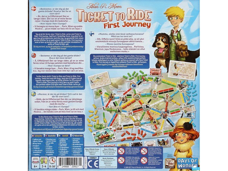 Ticket to Ride First Journey - Europe - Nordisk Spil
