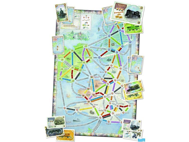 Ticket to Ride: United Kingdoms og Pennsylvania - Map Collection 5 - Nordisk Spil