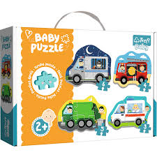 Baby Puzzles - Vehicles - 3/4/5/6 brikker