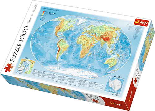 Map of the World - 1000 brikker - Nordisk Spil
