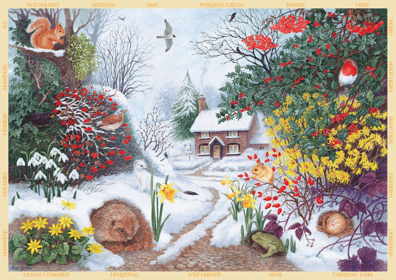 Winter Hedgerow - 500 brikker - Nordisk Spil