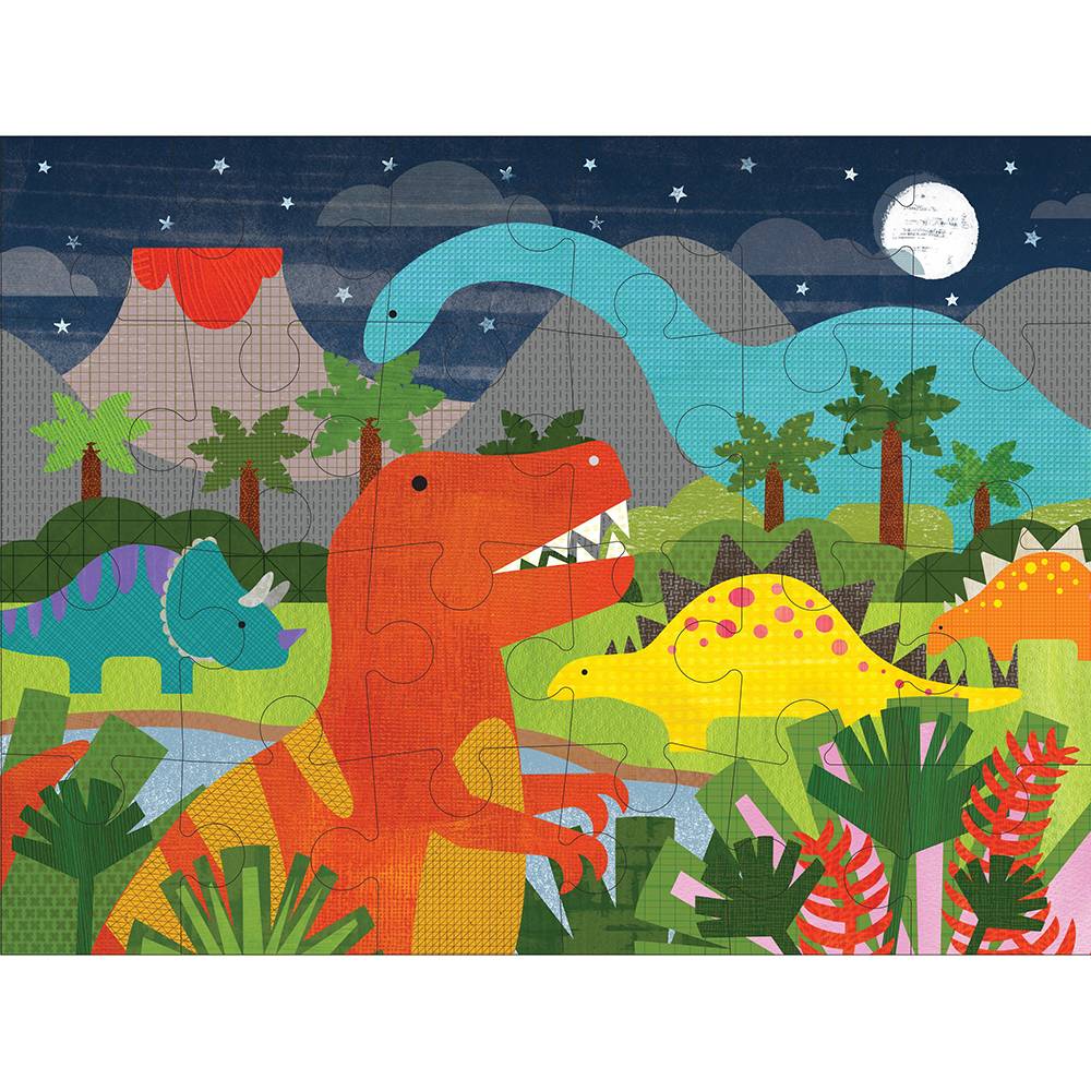Gulvpuslespil: Dinosaurer (24 brikker)