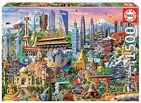 Asia Landmarks - 1500 brikker - Nordisk Spil