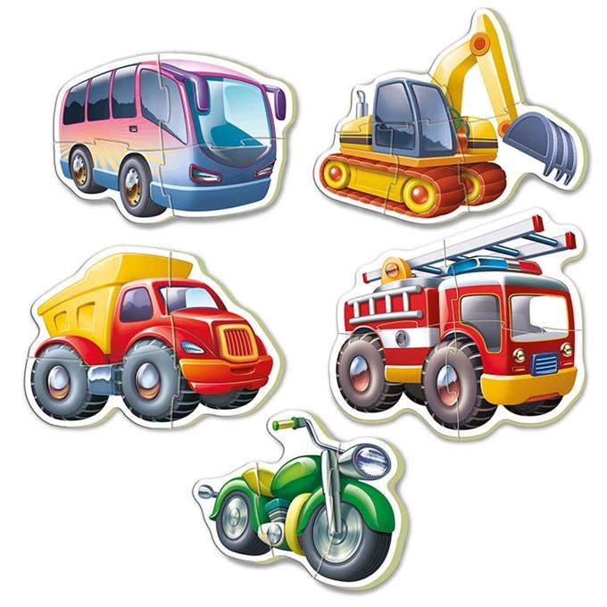Baby Puzzles - Vehicles - 3 - 5 brikker - Nordisk Spil