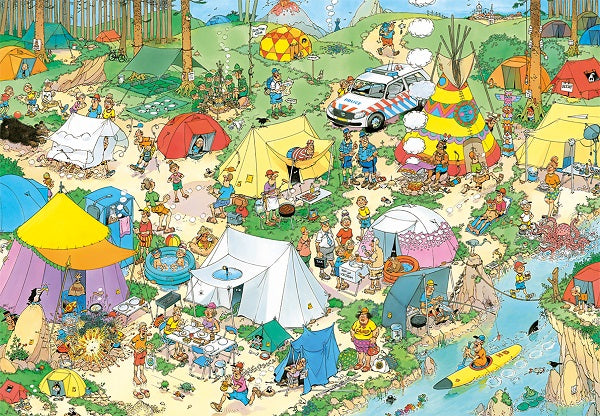 Jan van Haasteren: Camping i skoven - 1000 brikker